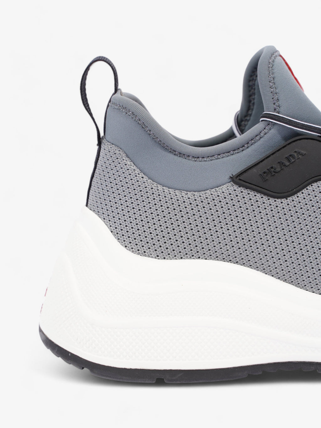 Prada Womens Neoprene Grey / White / Black EU 35 / UK 2