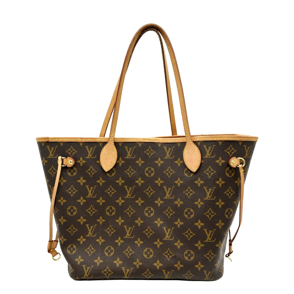 LOUIS VUITTON Neverfull MM Monogram Canvas Tote Bag Brown