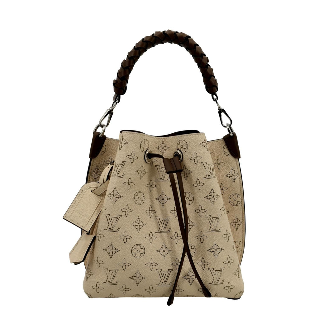 LOUIS VUITTON Muria Mahina Perforated Leather Crossbody Bag Creme