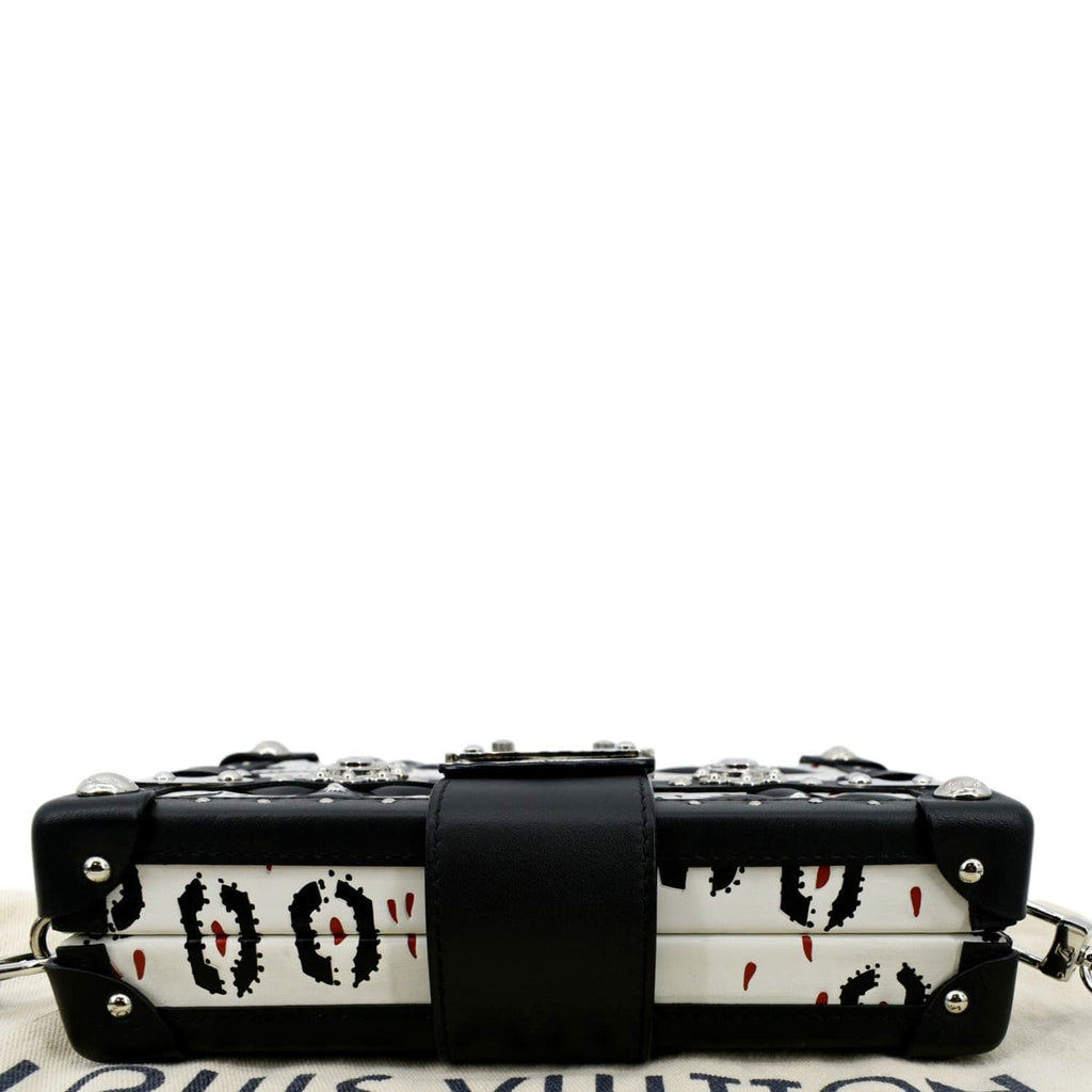 LOUIS VUITTON Petite Malle Graphic Print Leather Crossbody Bag Black/Multicolor