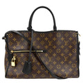 LOUIS VUITTON Popincourt MM Monogram Canvas Shoulder Bag Brown/Noir