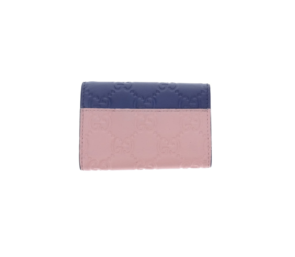 Gucci Guccissima Navy & Pink 6 Key Case