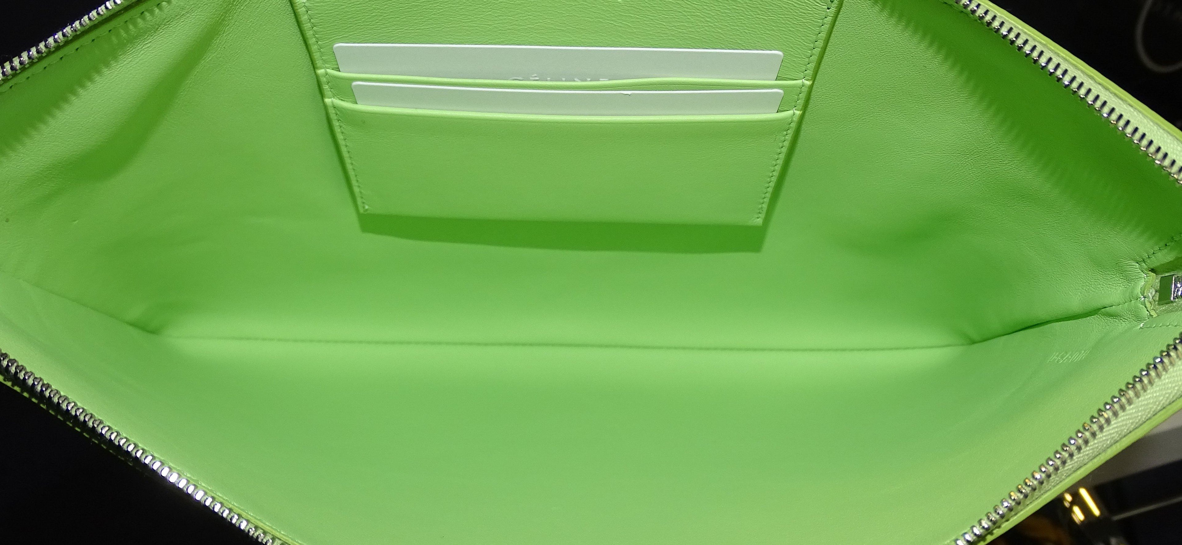 Celine Alphabet Pouch Pale Green (No Charm)