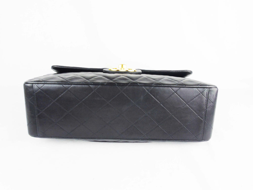 CHANEL Classic  'Jumbo XL' (Maxi) 2.55 Flap bag Black Leather - vintage