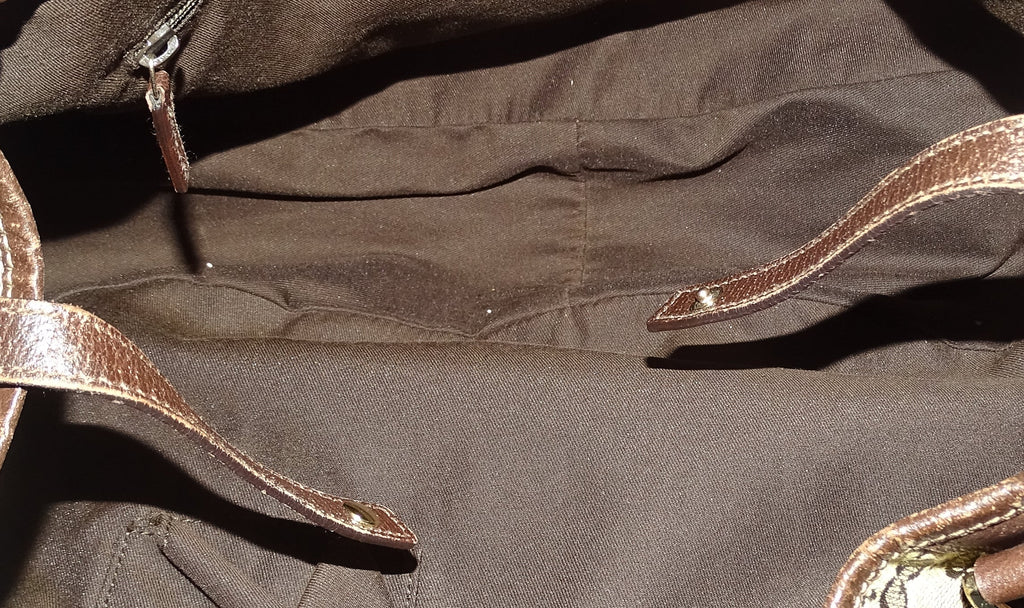 Gucci Abbey GG Hobo With Brown Leather Trims