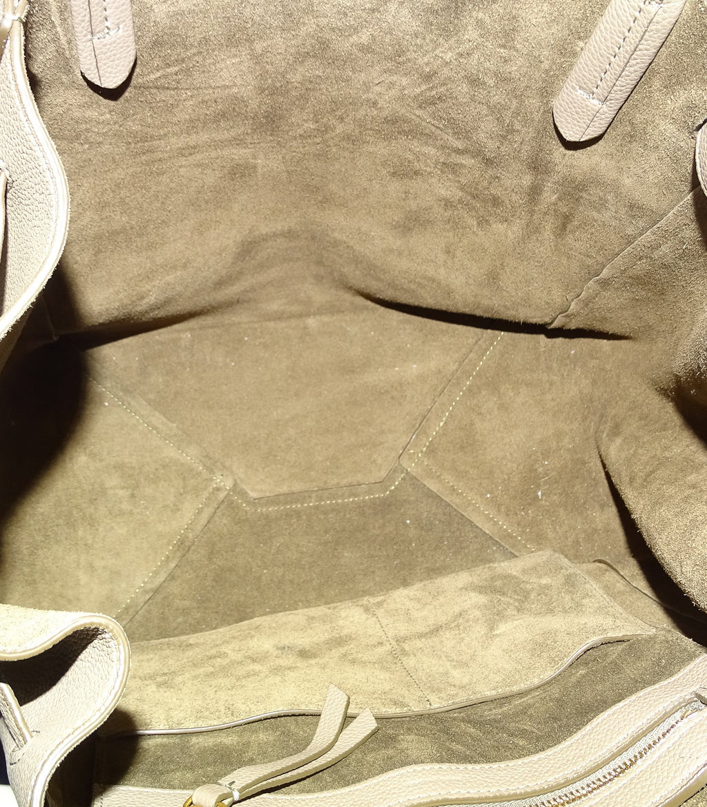 Celine Taupe Soft Graied Calfskin Small Cabas Phantom
