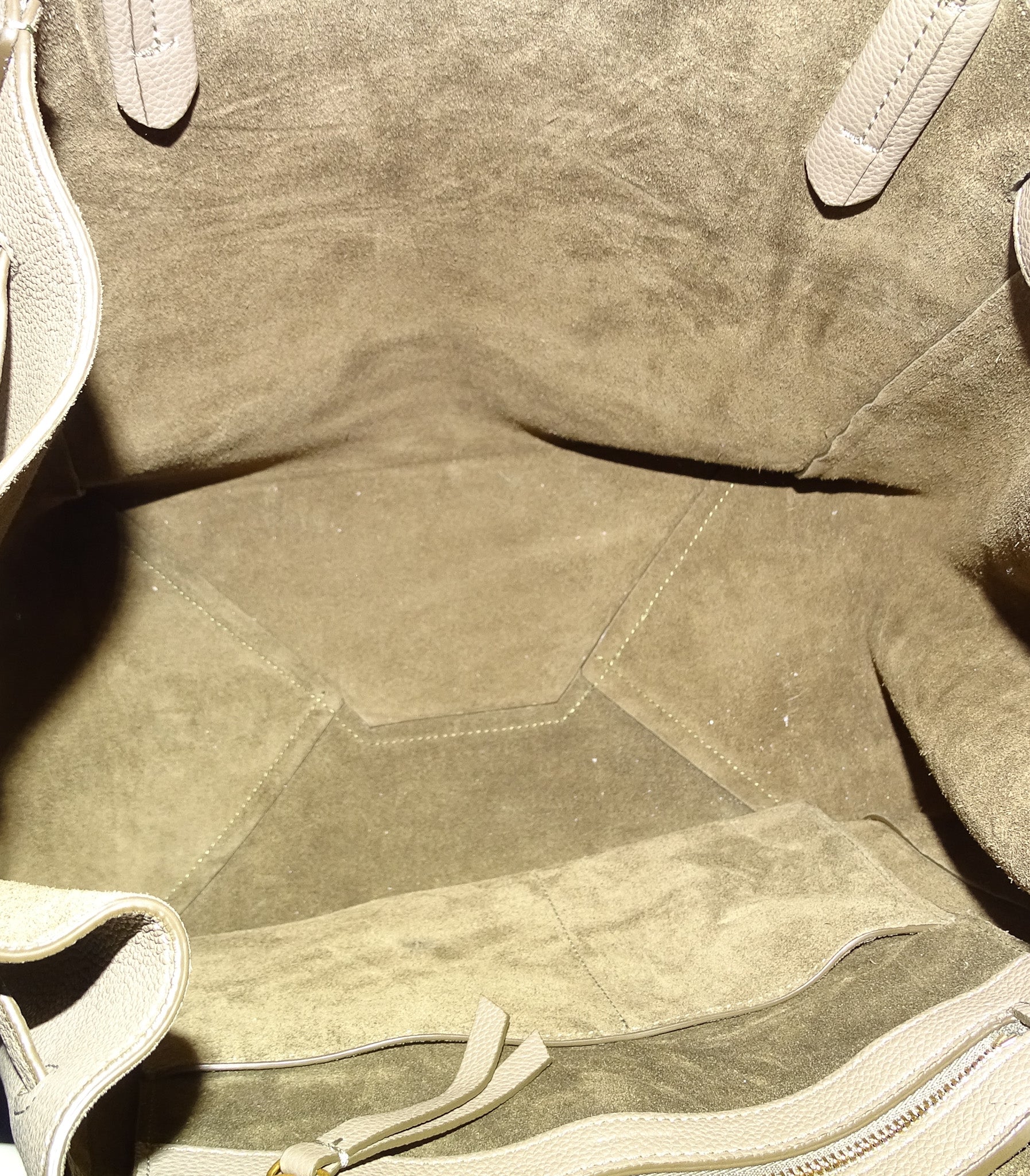 Celine Taupe Soft Graied Calfskin Small Cabas Phantom