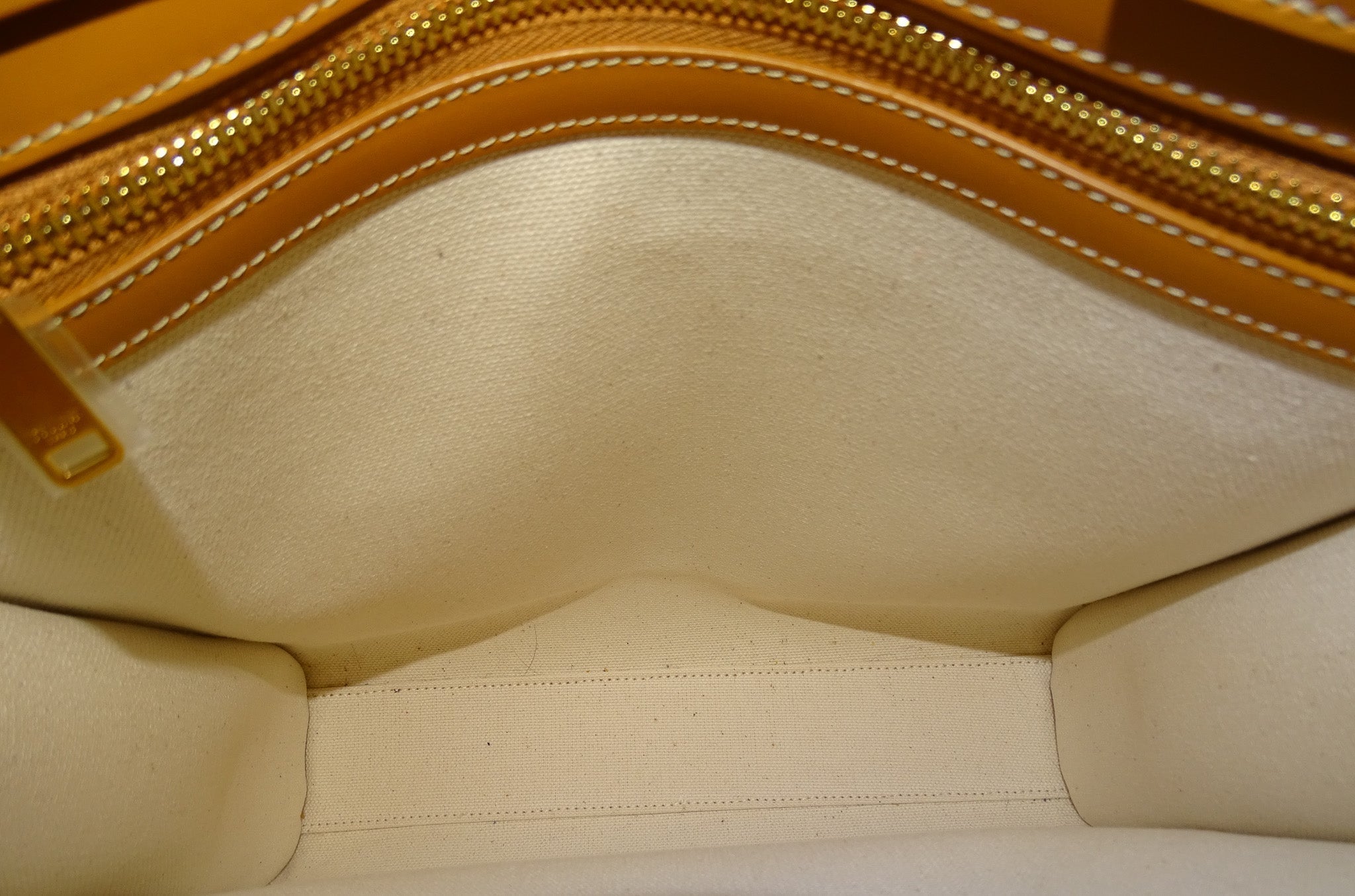 Celine Canvas and Tan Leather Vertical Cabas Tote With Strap