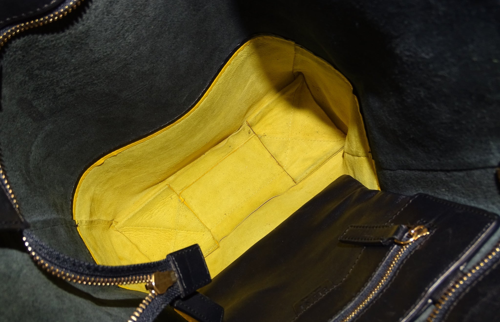 Celine Vertical Cabas Bi-Colour Yellow & Black