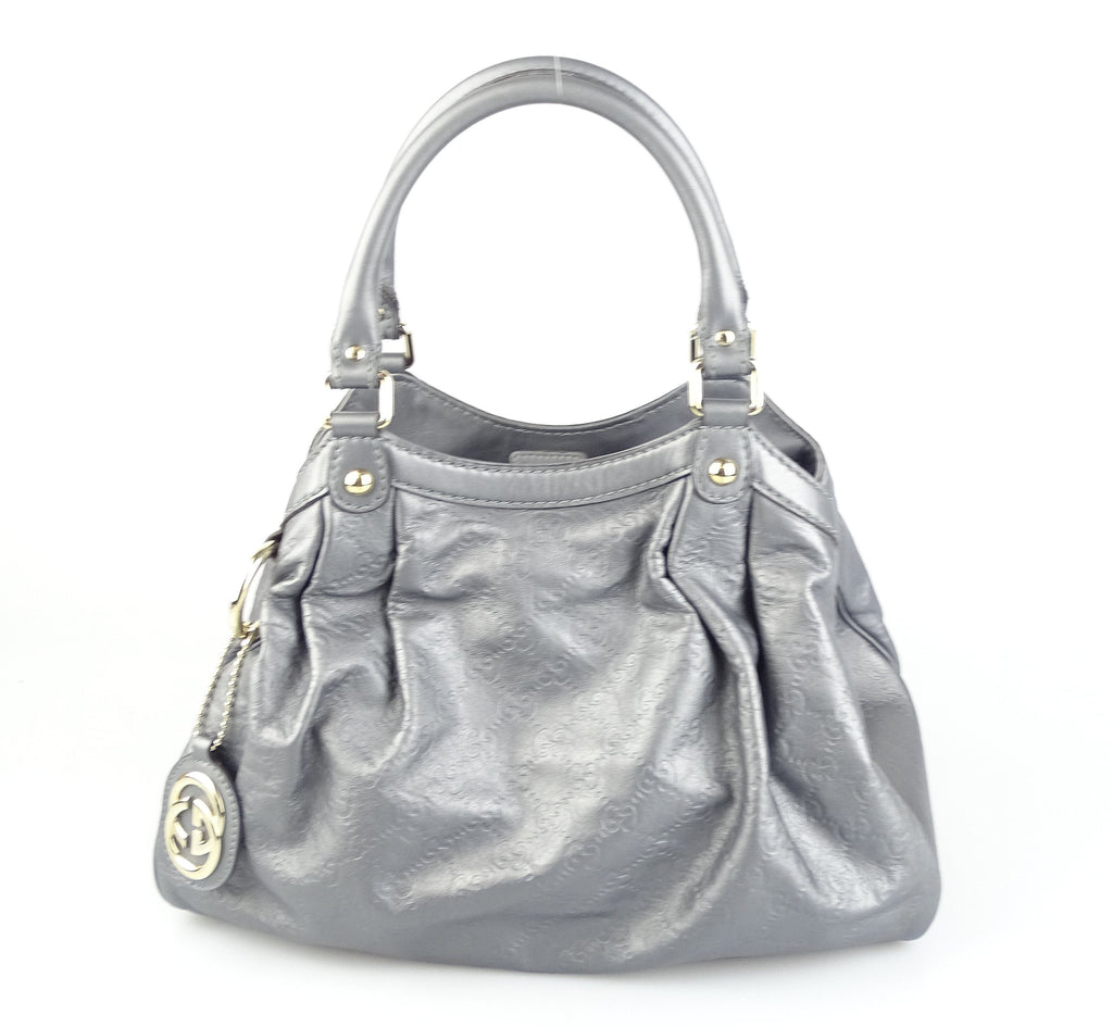 Gucci Grey Guccissima Sukey Tote
