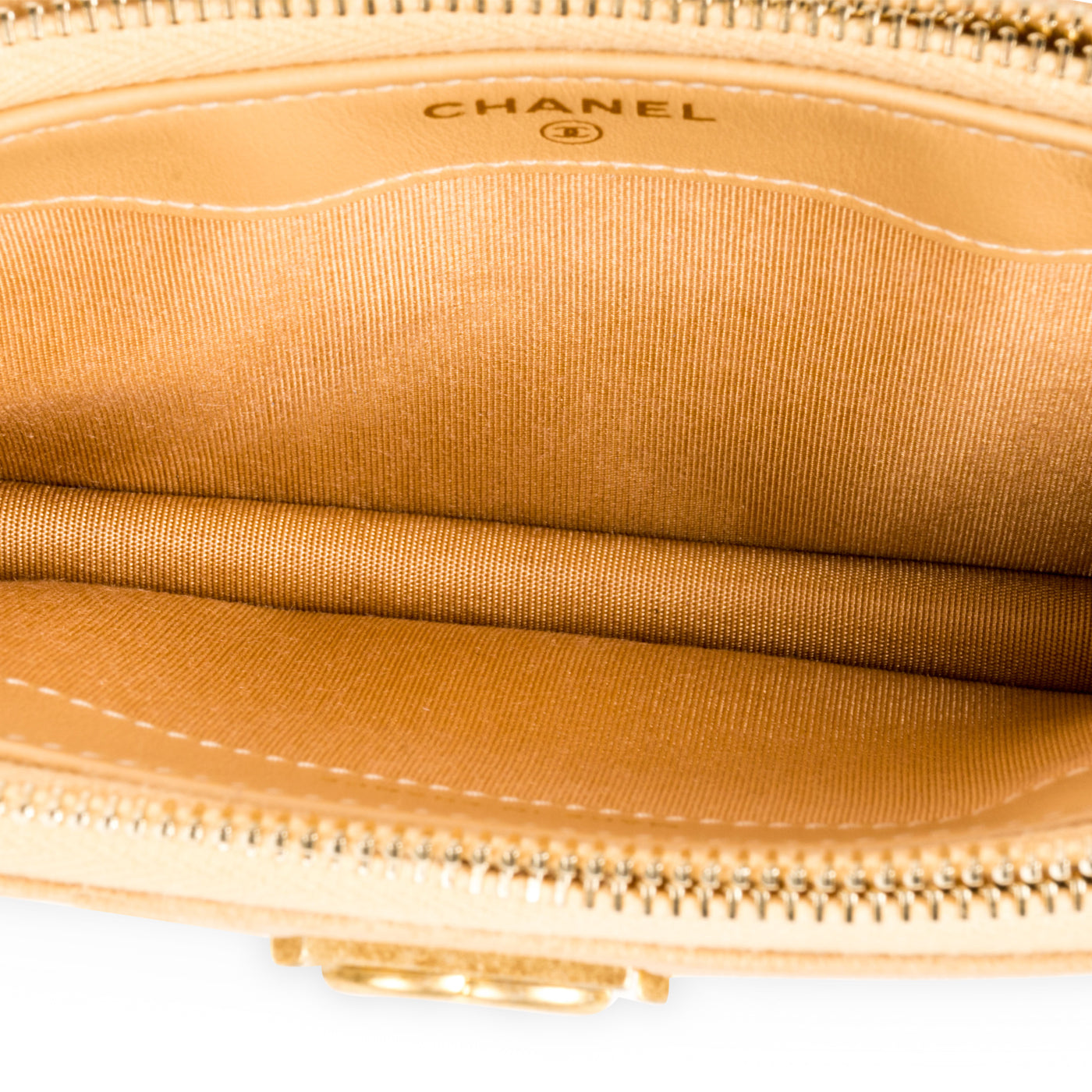 Boy Double Zip Clutch on Chain