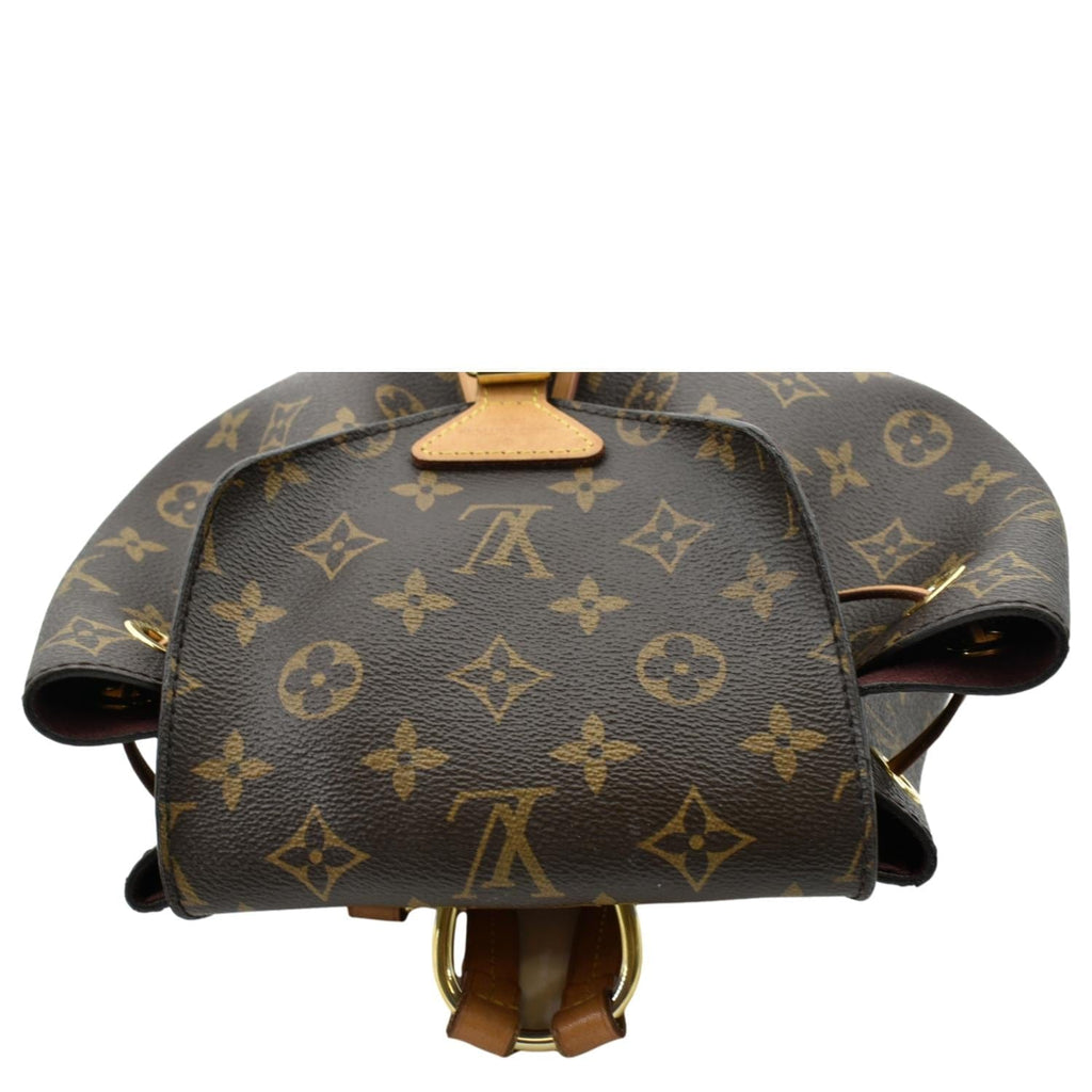 LOUIS VUITTON Montsouris NM Monogram Canvas Backpack Bag Brown