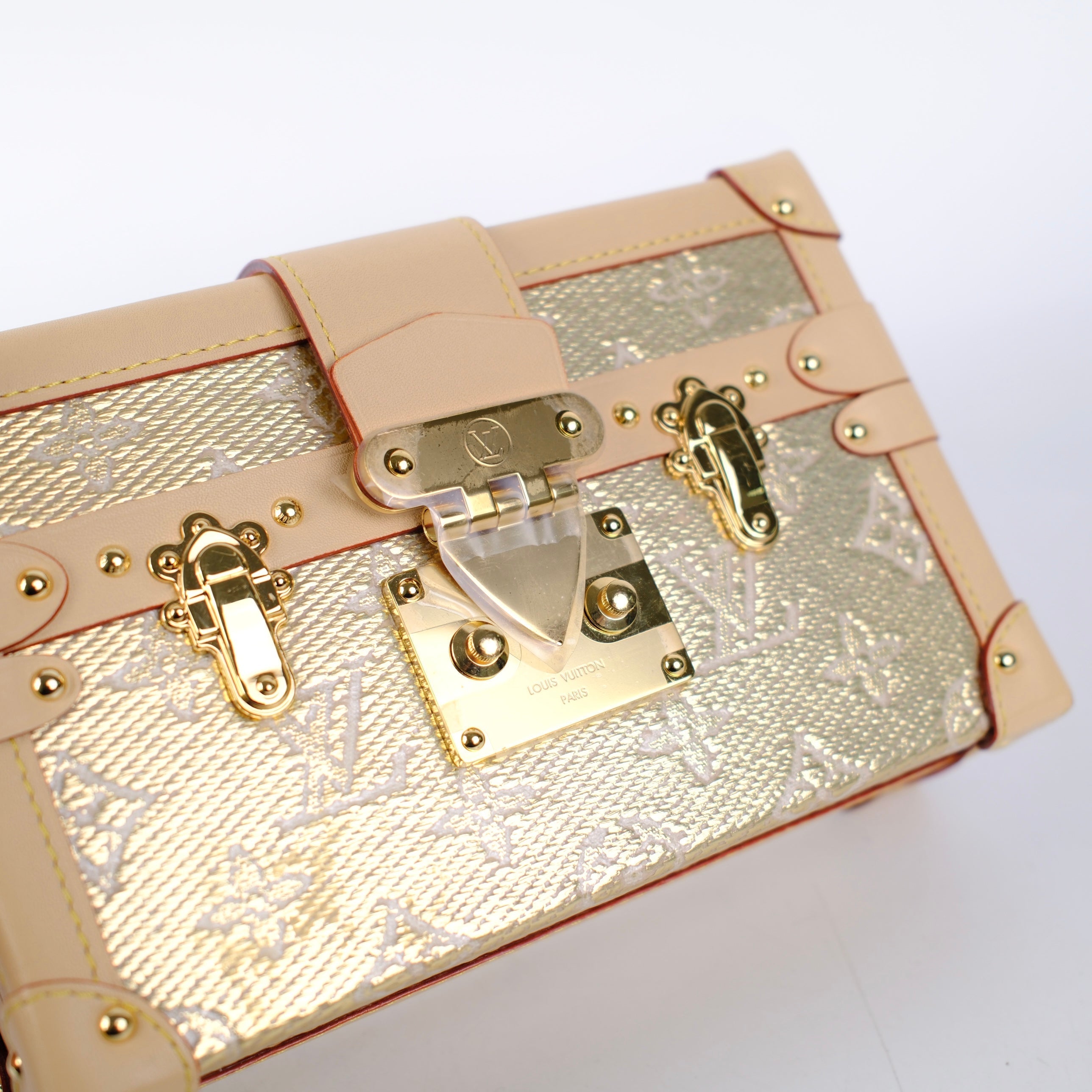 Louis Vuitton Petite Malle Gold Denim