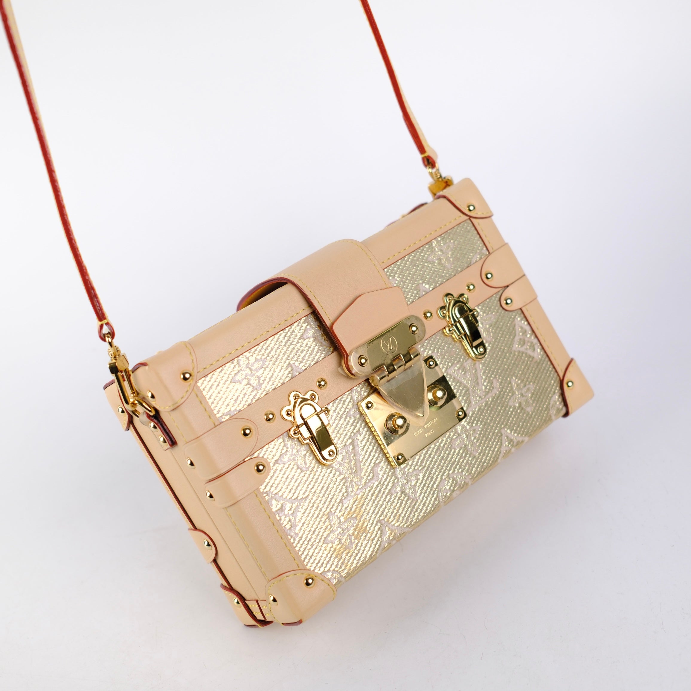 Louis Vuitton Petite Malle Gold Denim