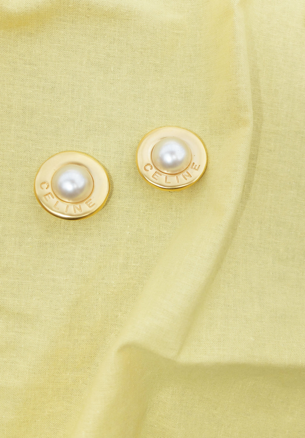 Celine vintage pearl earrings - 1990s