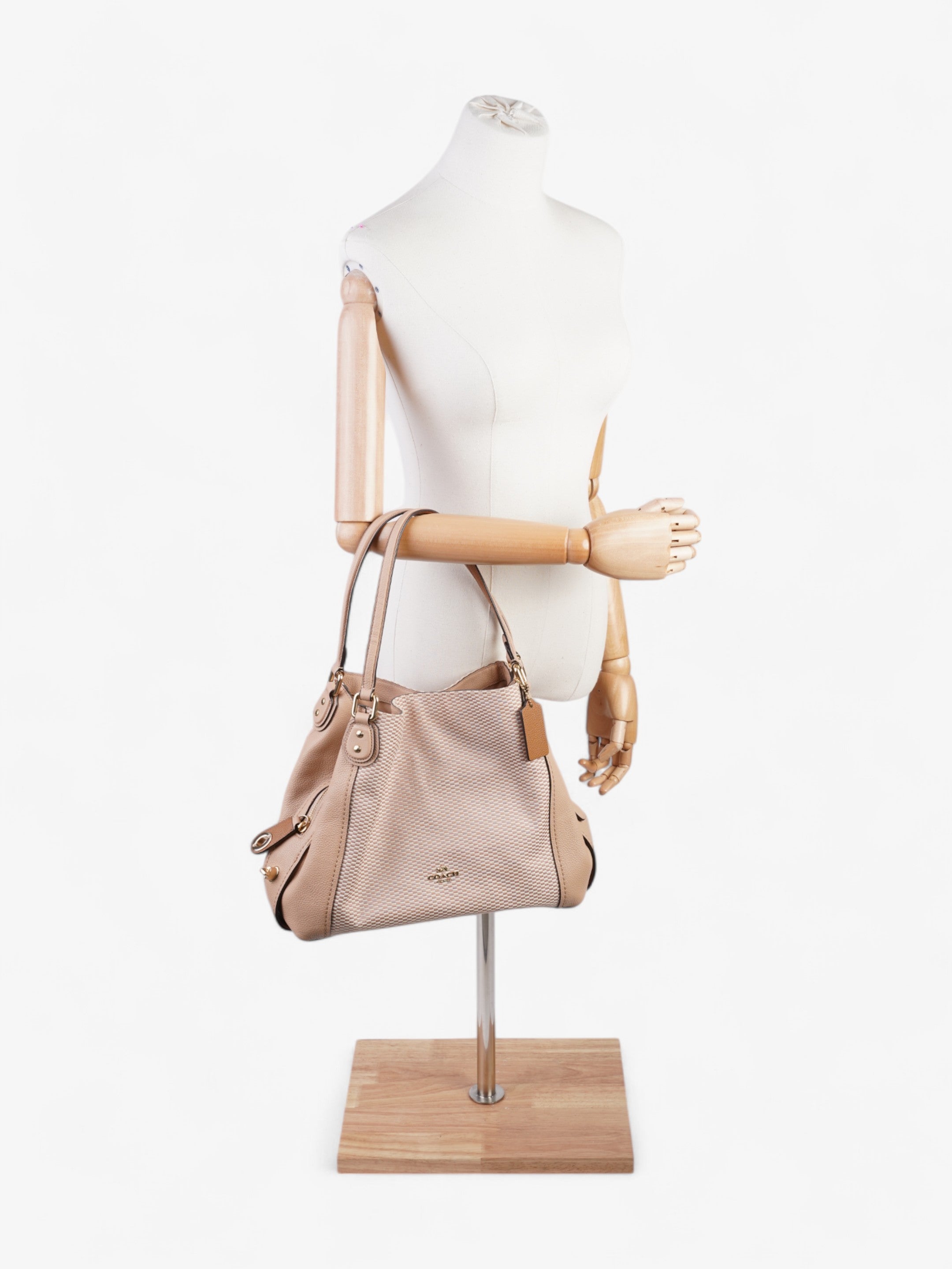 Coach Edie Beige Fabric 31