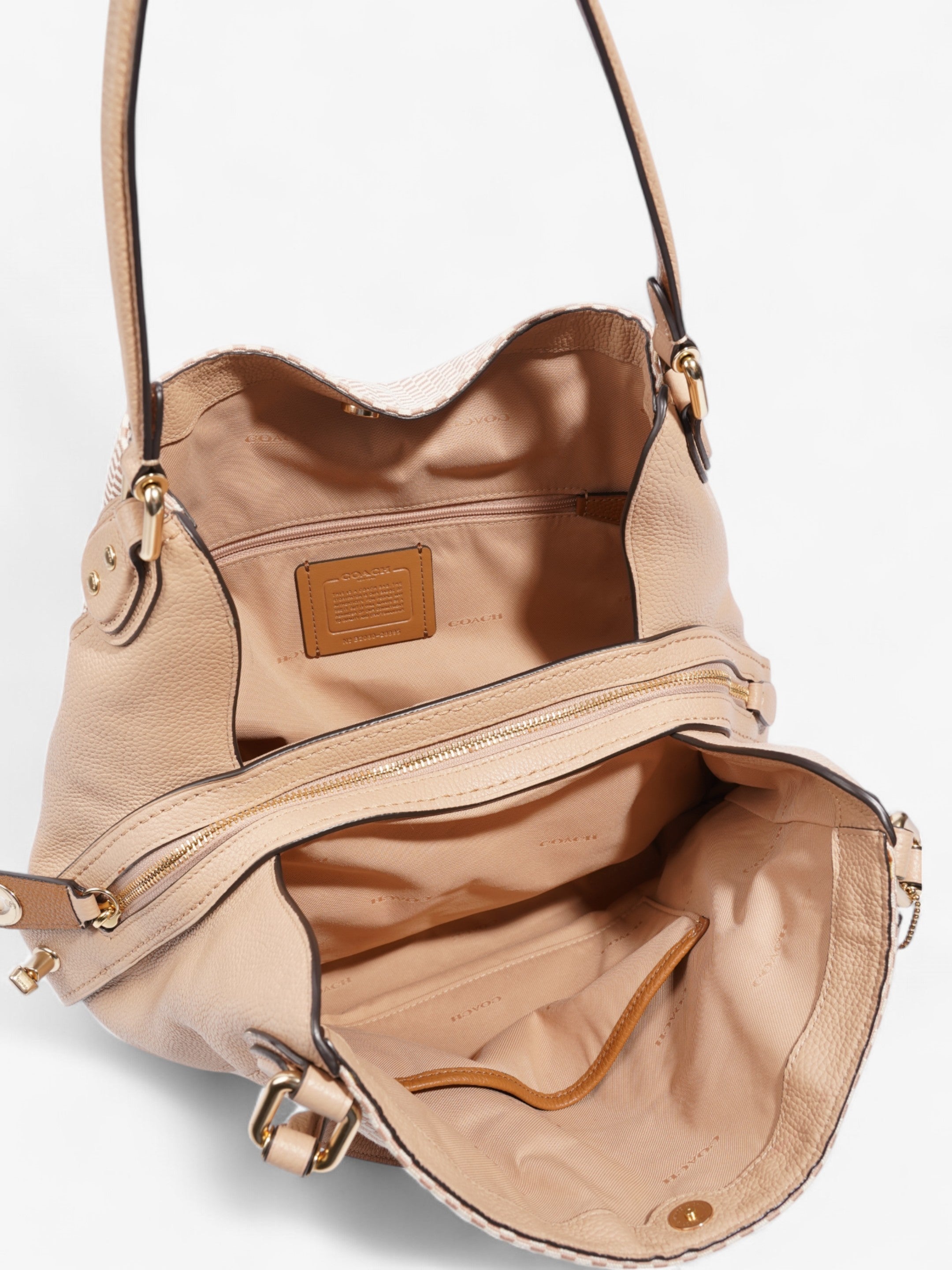 Coach Edie Beige Fabric 31