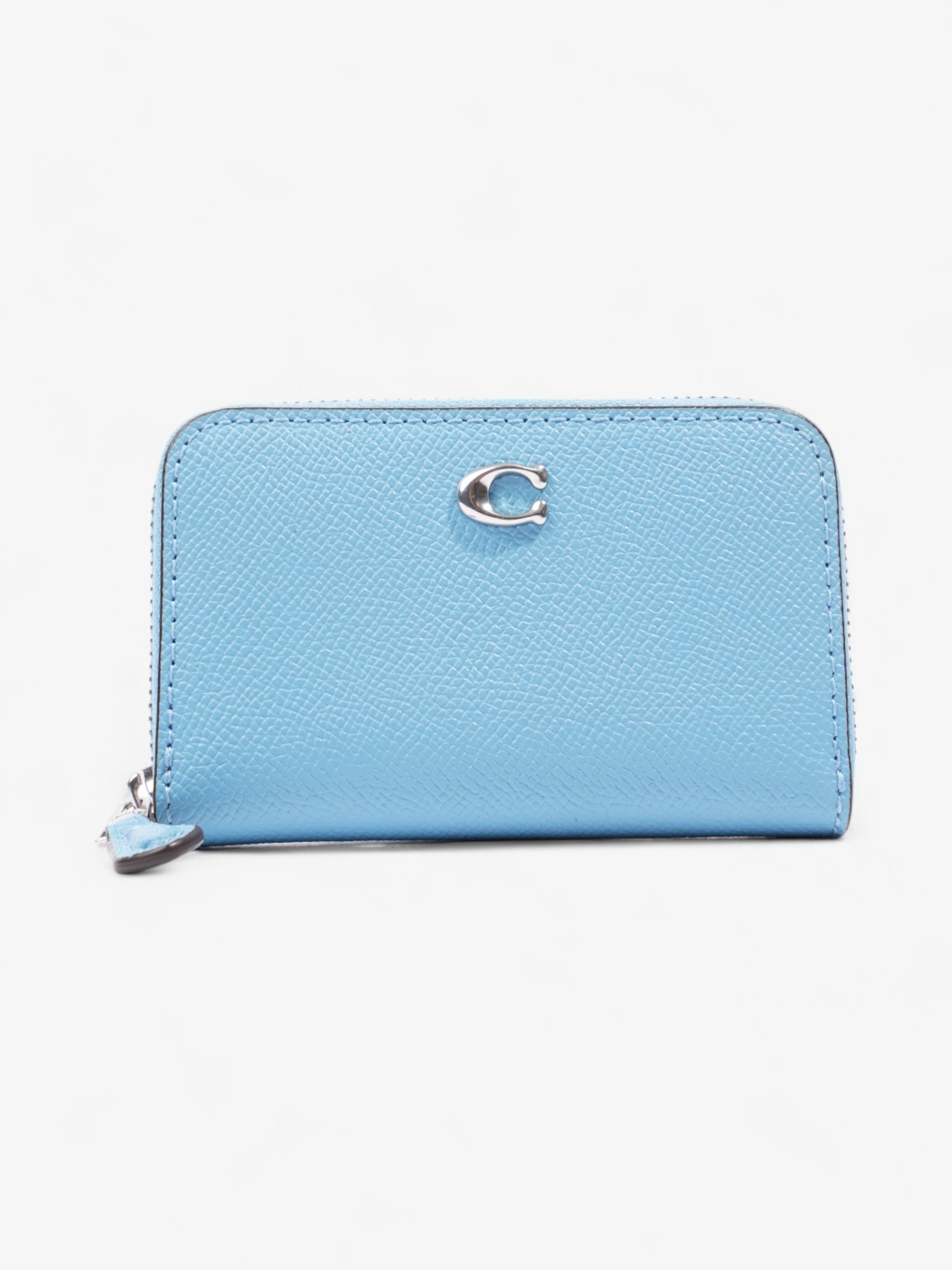 Coach Essential Zip Around Wallet Blue Leather