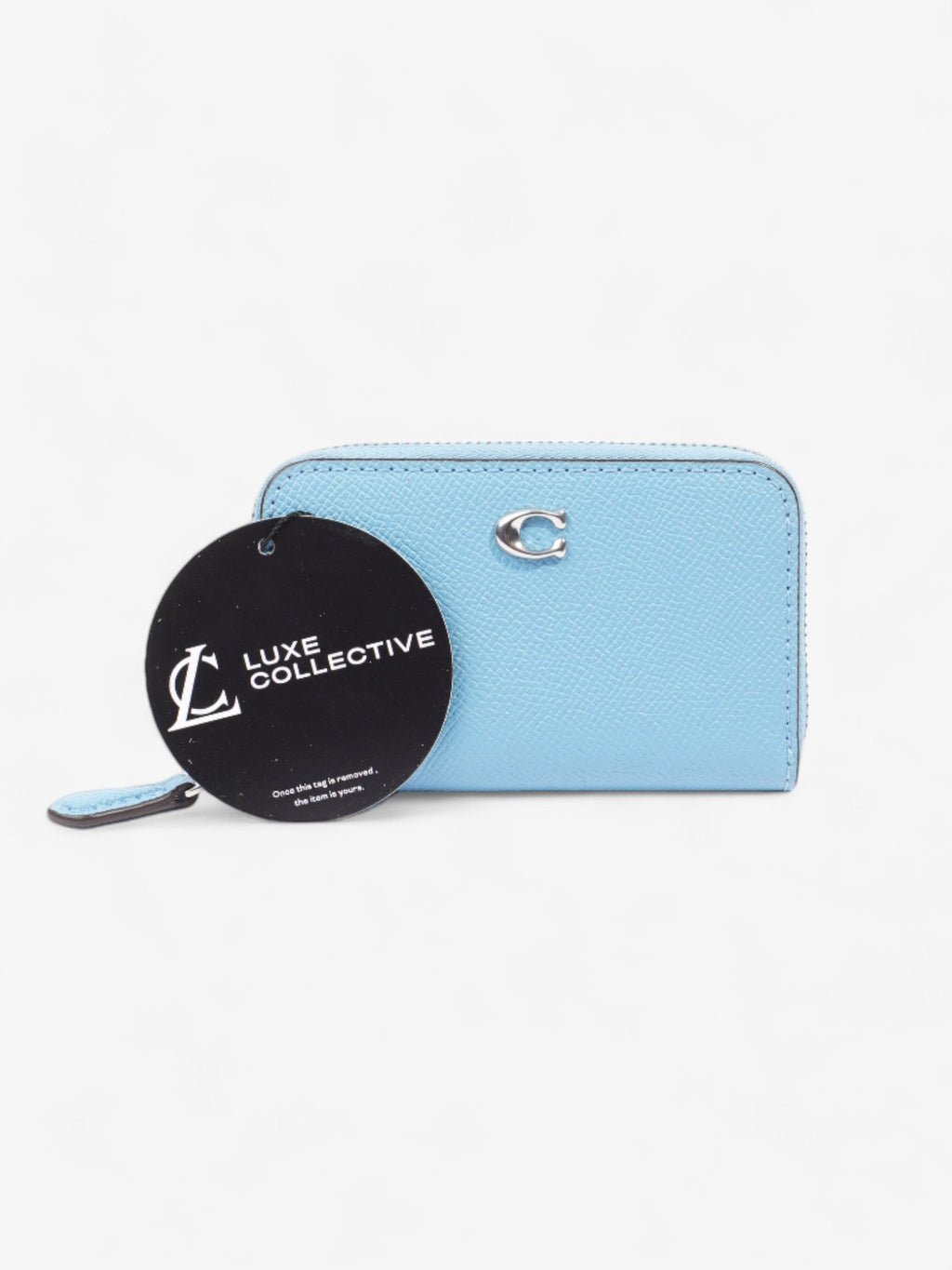 Coach Essential Zip Around Wallet Blue Leather