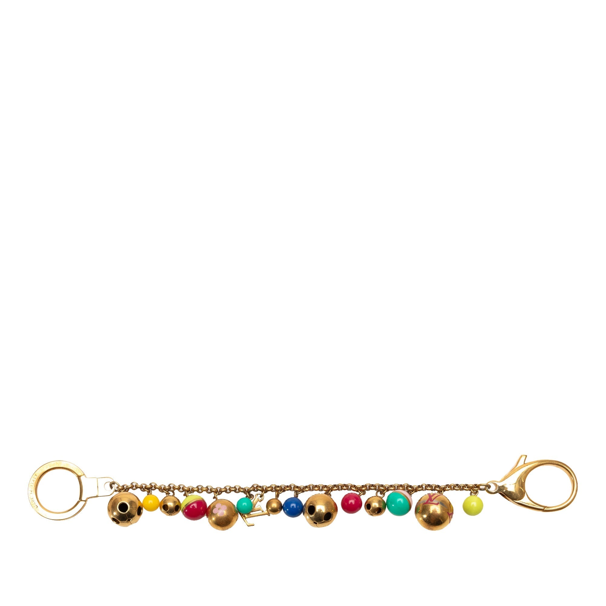 Gold Louis Vuitton Porte Cles Chaine Grelots Bag Charm Key Chain