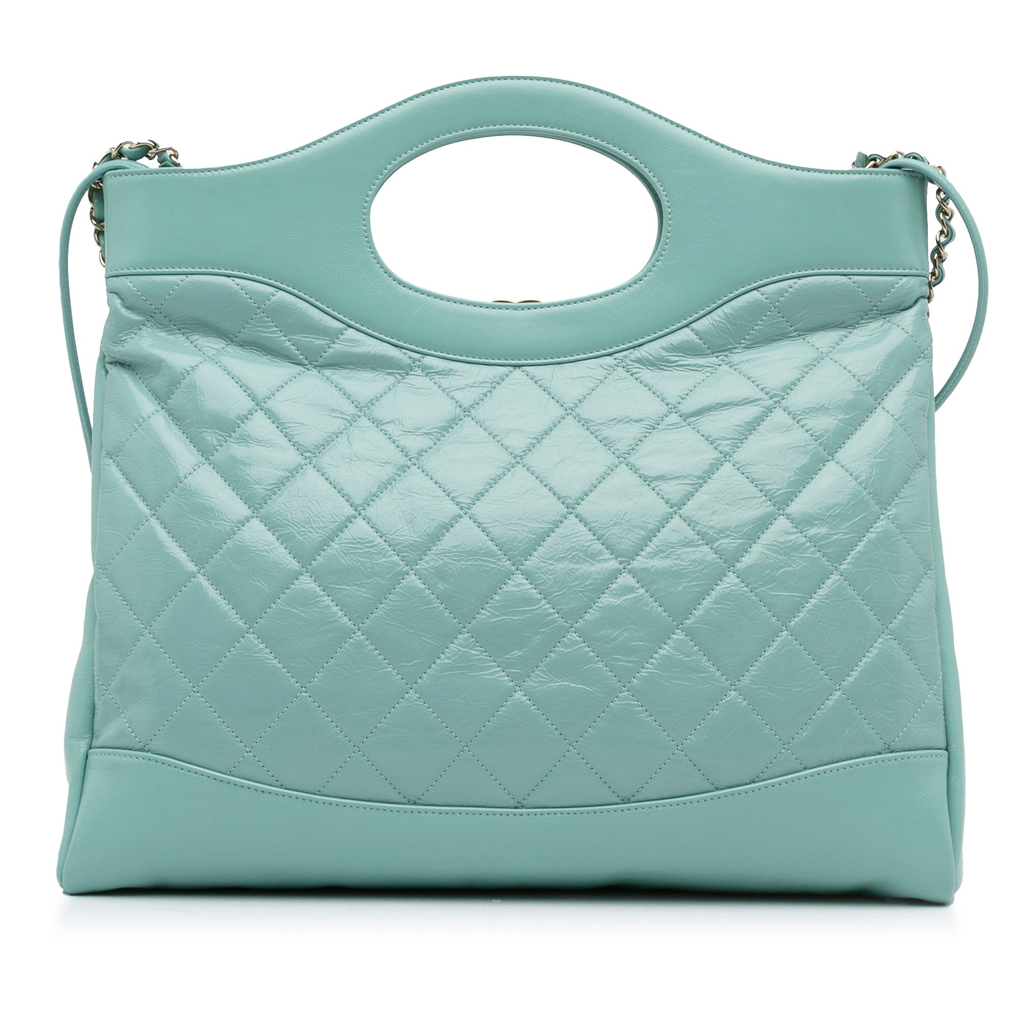 Chanel 31 Bag Large Light Blue Calfskin Silver