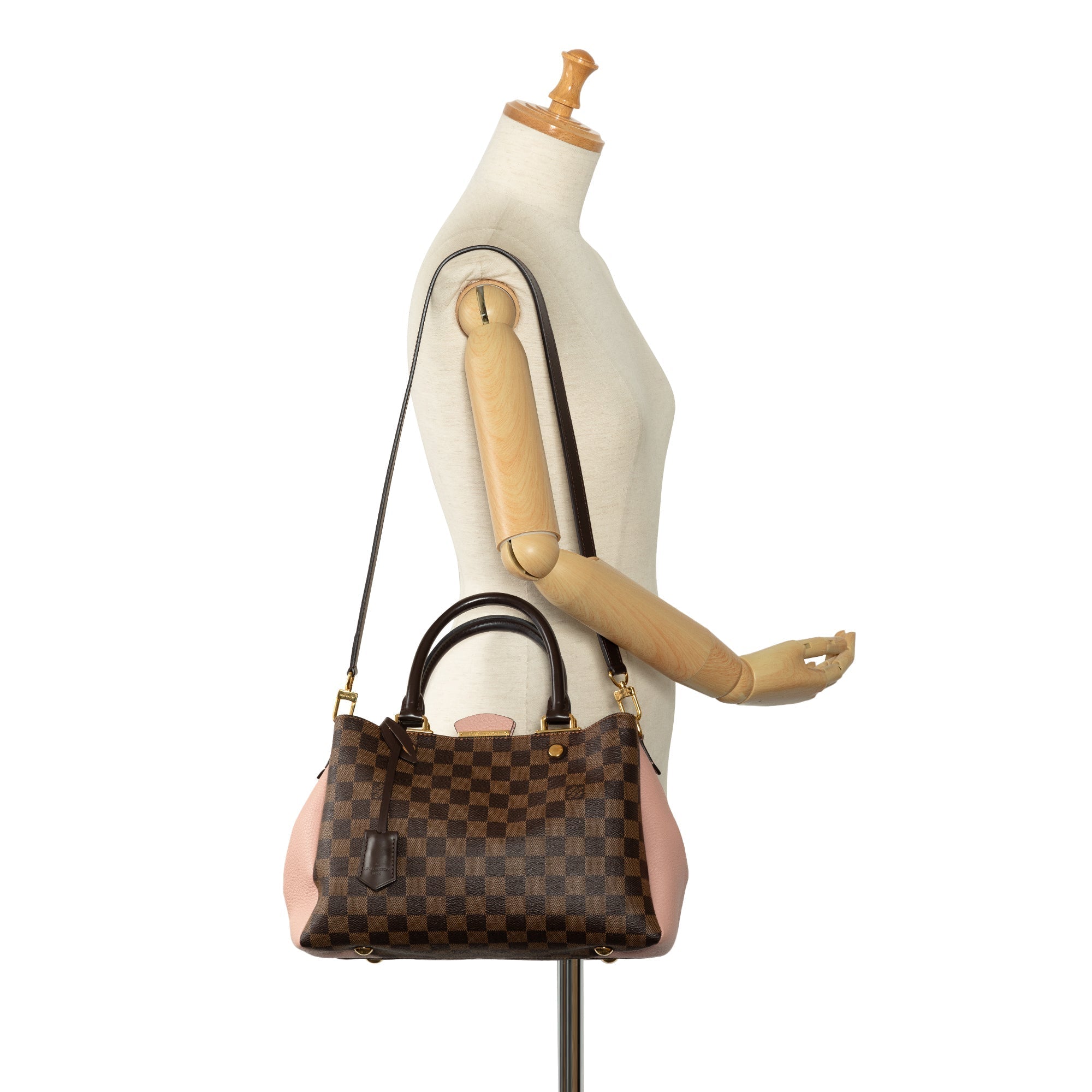 Brown Louis Vuitton Damier Ebene Brittany Satchel