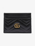 Gucci GG Marmont Card Holder Black Matelasse Leather