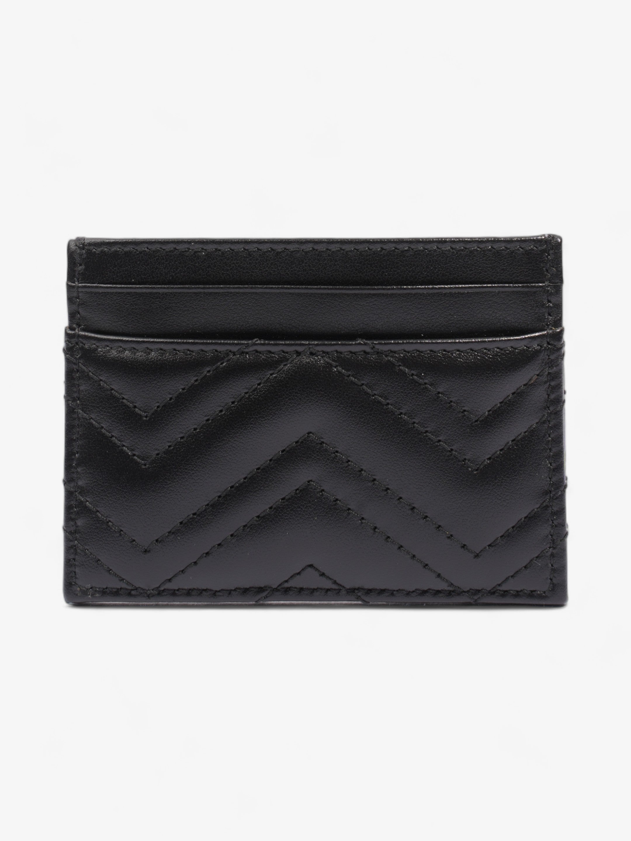 Gucci GG Marmont Card Holder Black Matelasse Leather