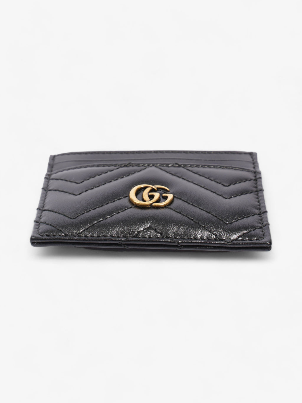 Gucci GG Marmont Card Holder Black Matelasse Leather