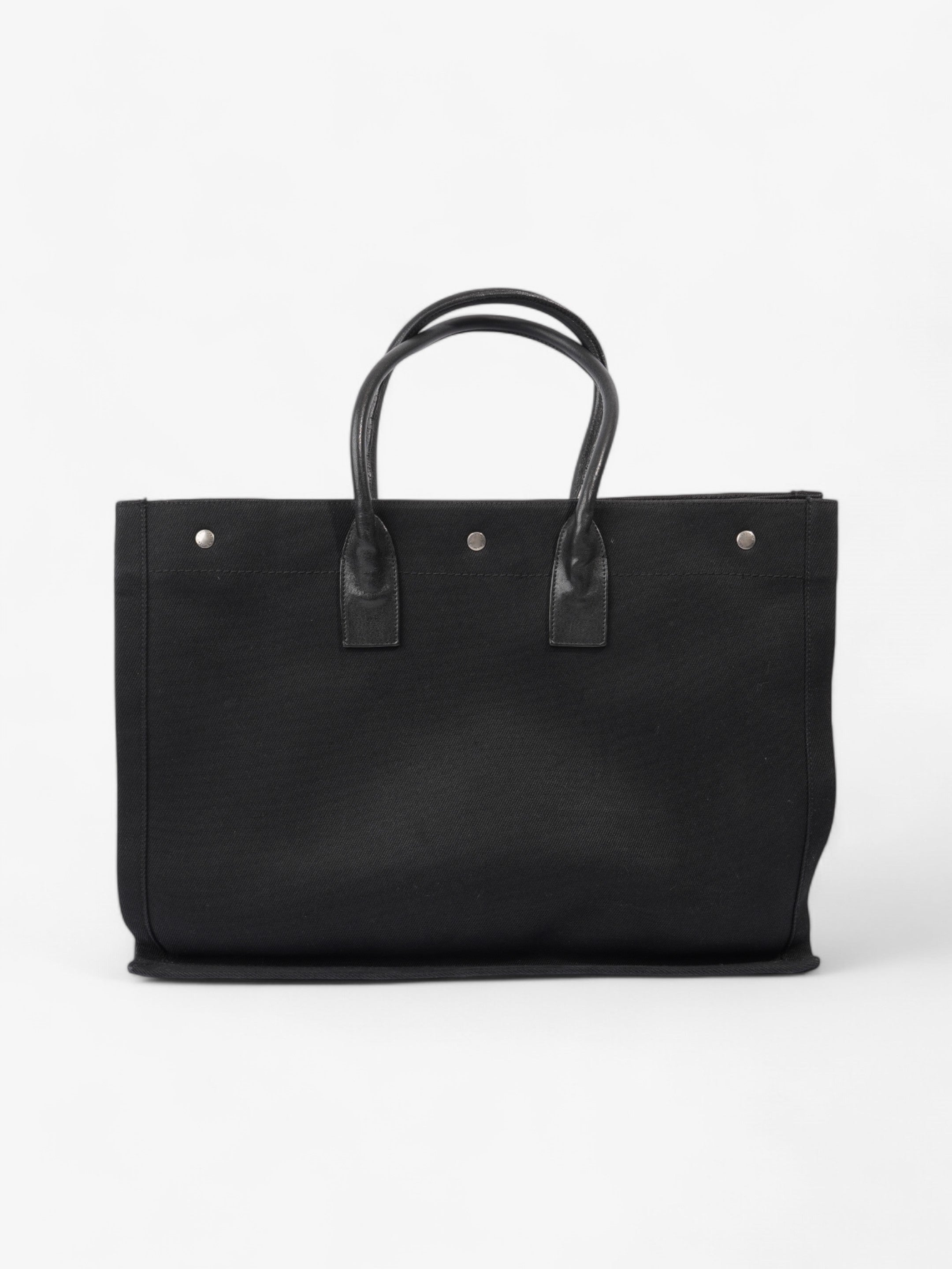 Saint Laurent Rive Gauche Black / White Cotton Large