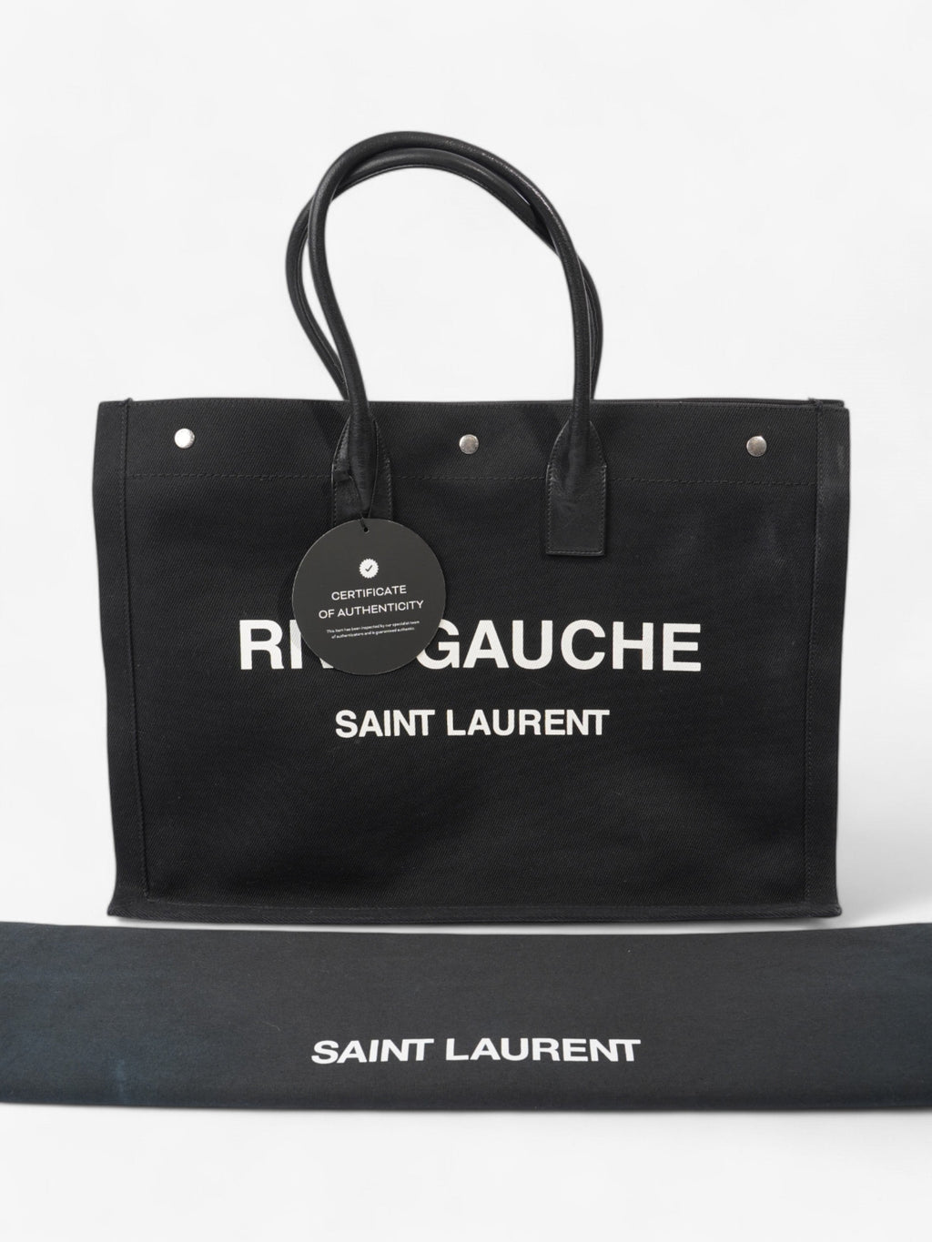 Saint Laurent Rive Gauche Black / White Cotton Large