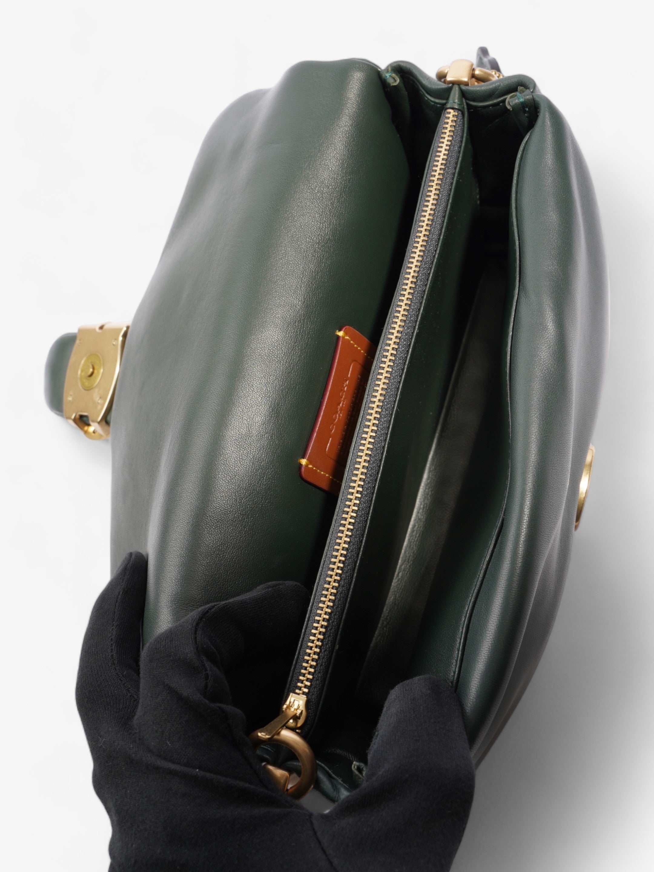 Coach Pillow Tabby Dark Green Nappa Leather 26