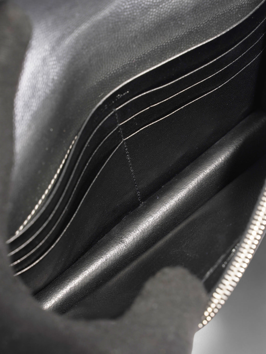 Saint Laurent Kate Monogram Tassel Silver Leather