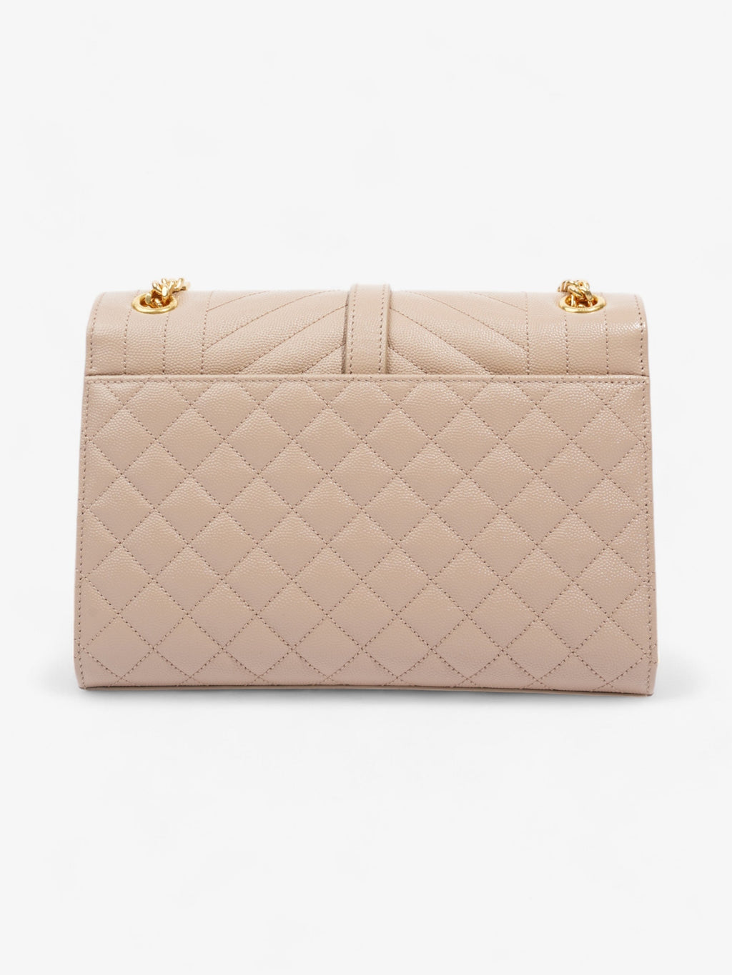Saint Laurent Monogram Envelope Neutral Matelasse Leather