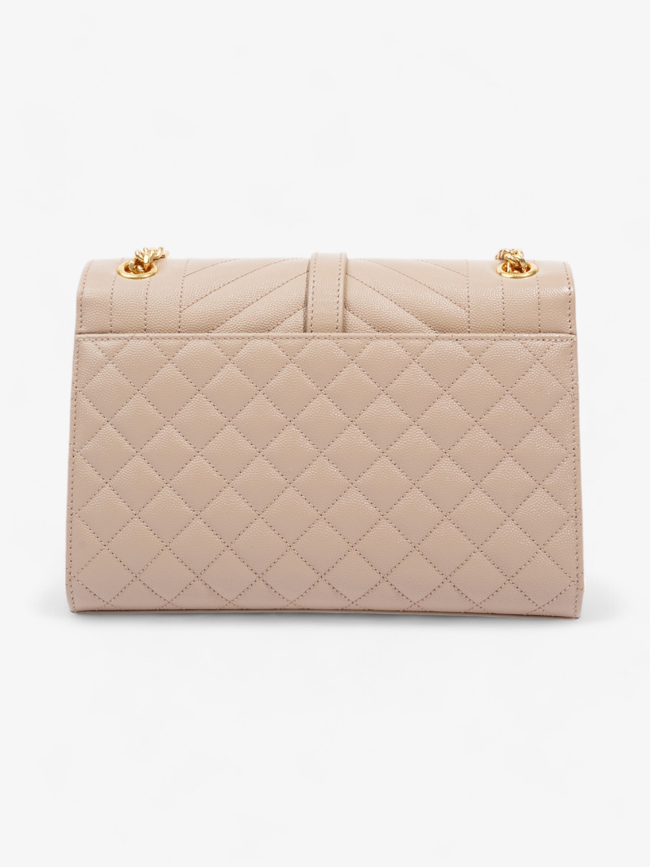 Saint Laurent Monogram Envelope Neutral Matelasse Leather