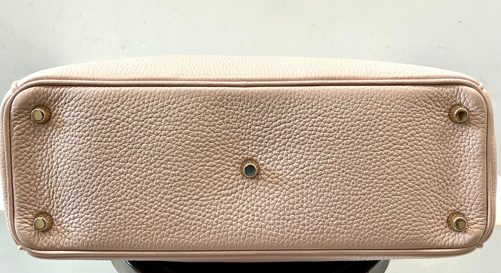 DIOR GRAINED LEATHER MEDIUM DIORISSIMO TOTE BAG IN BLUSH PINK