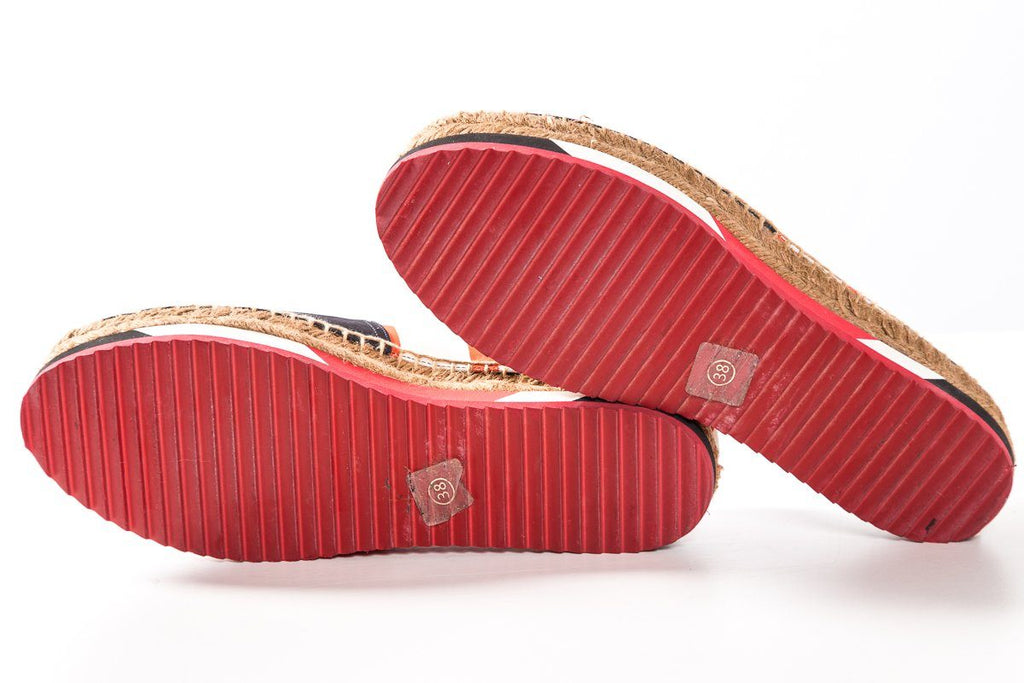 Dolce & Gabbana Multicolored Round Toe Espadrille SZ 38