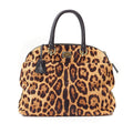 Leopard Calfskin Bowling Bag