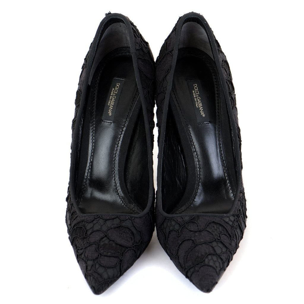 Lace Pointed Court Shoes