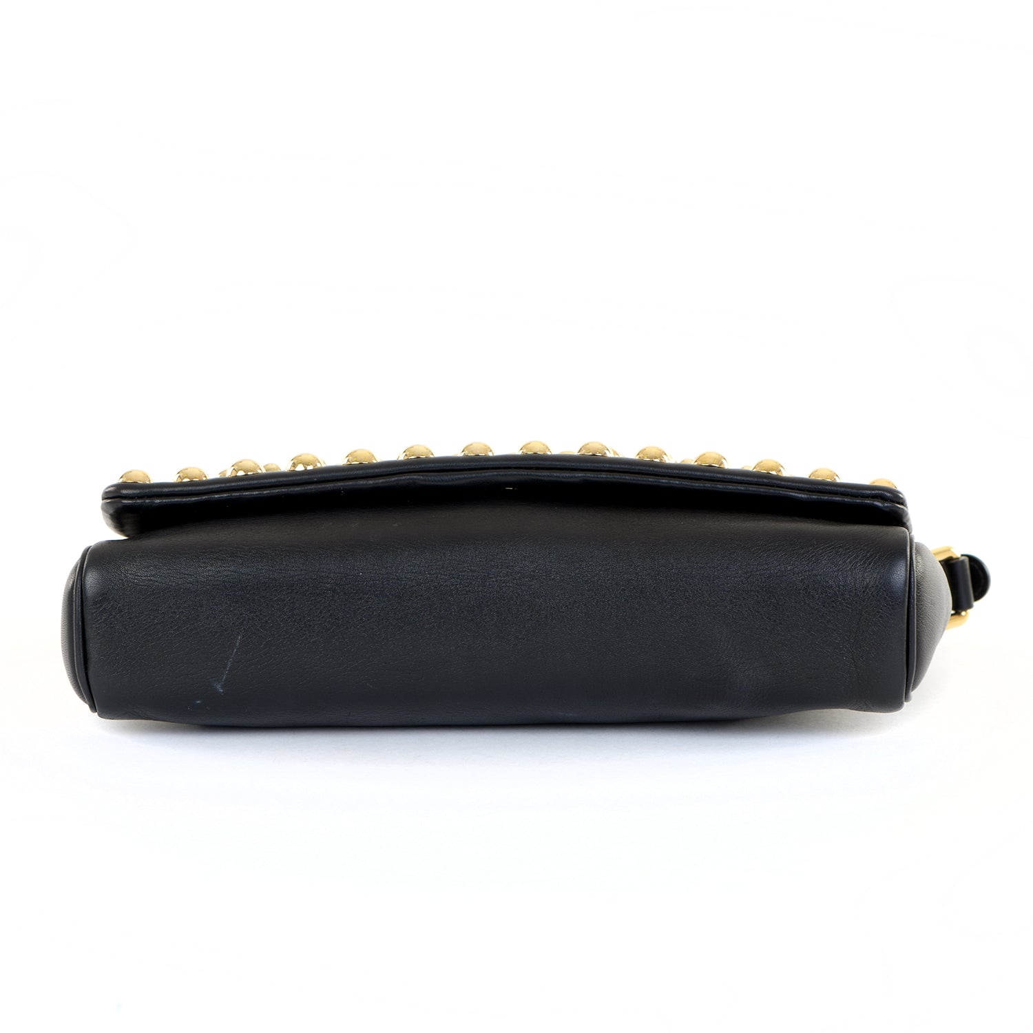Leather Gold Studded Shoulder Bag