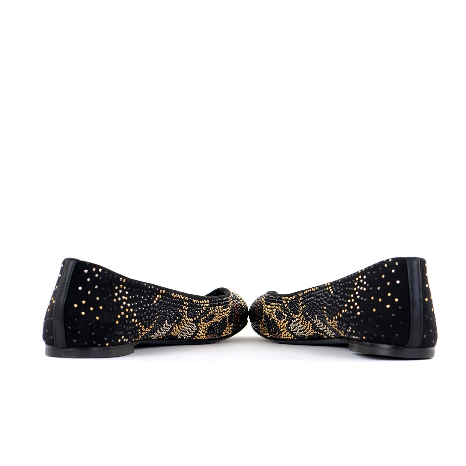 Beaded Leopard Print Flats