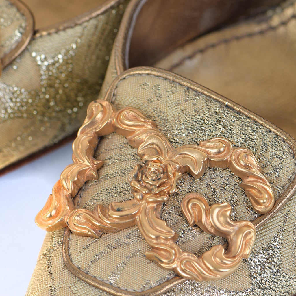 Brocade Pointed Court Shoes