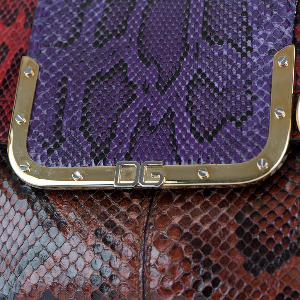 Vintage Snakeskin Bag with Purse