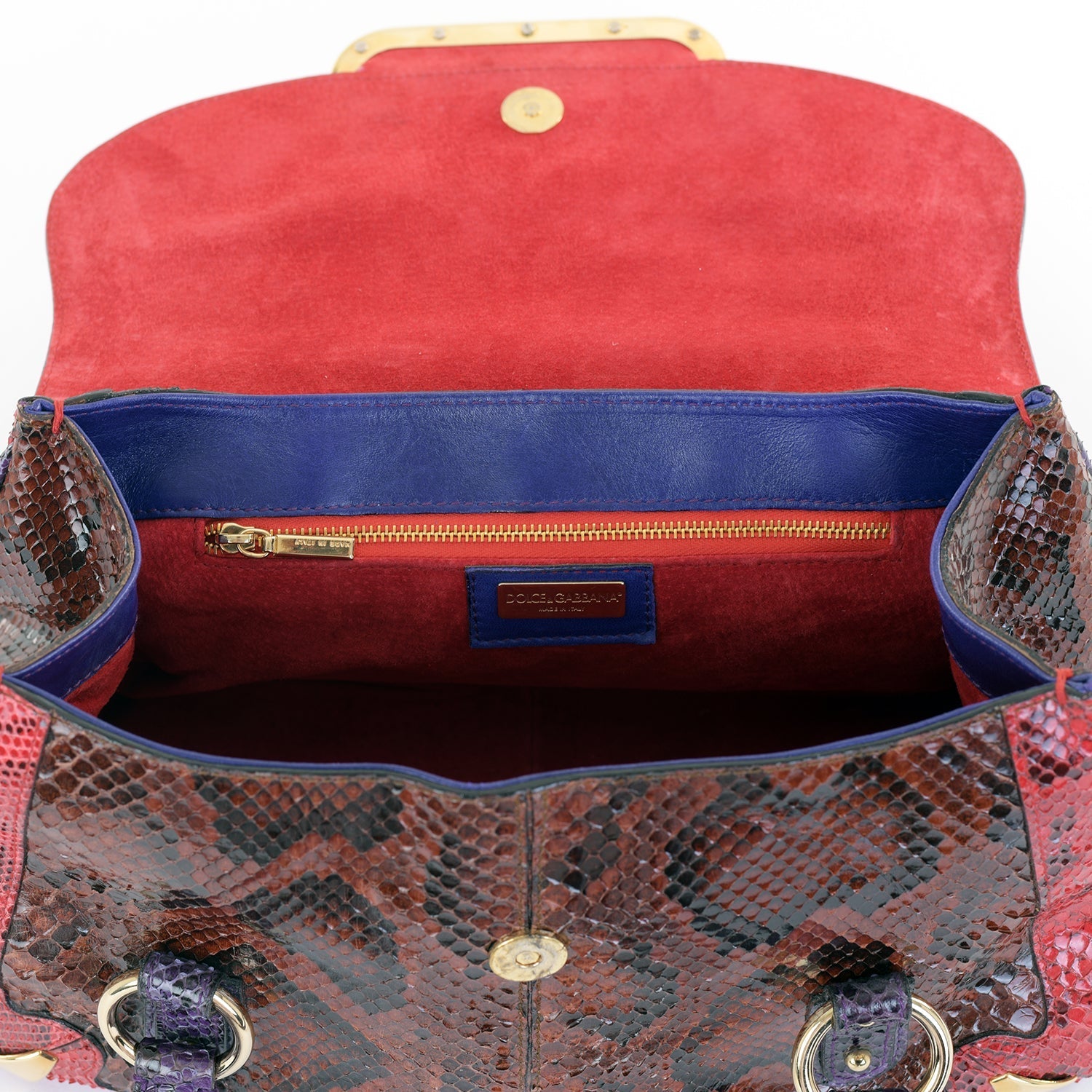 Vintage Snakeskin Bag with Purse