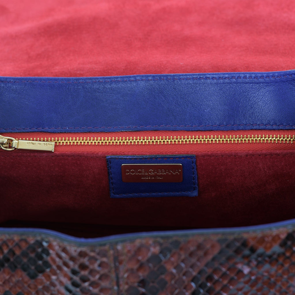 Vintage Snakeskin Bag with Purse