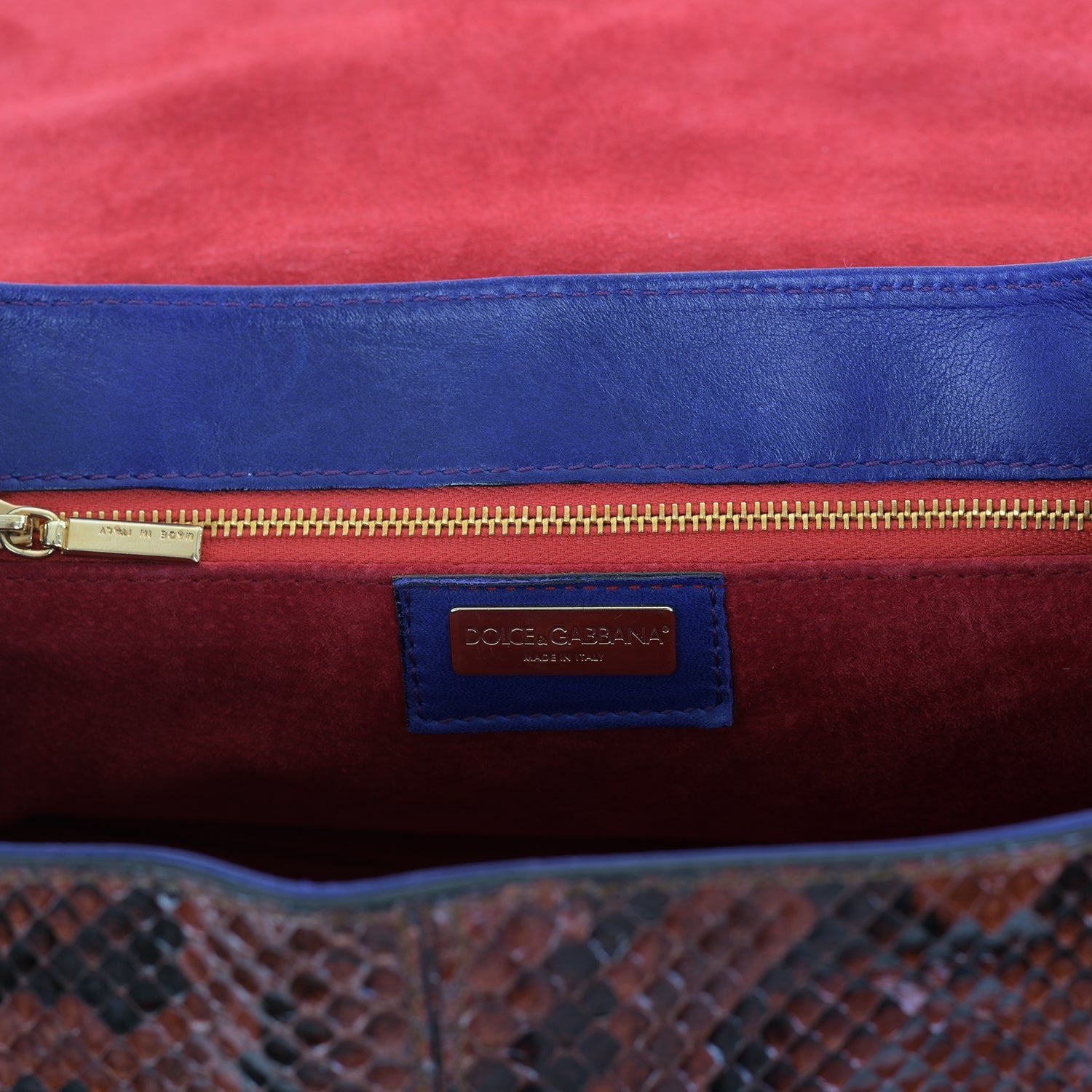 Vintage Snakeskin Bag with Purse
