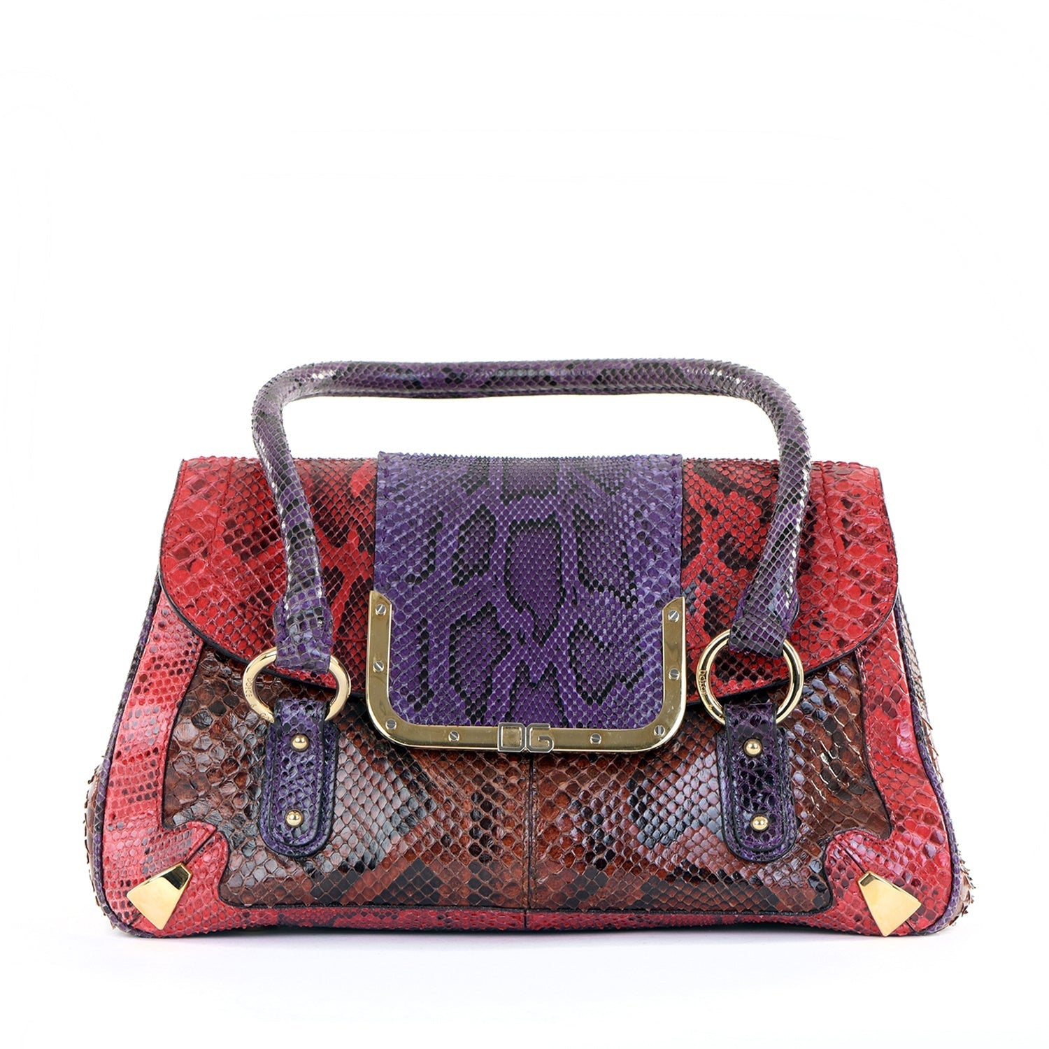 Vintage Snakeskin Bag with Purse