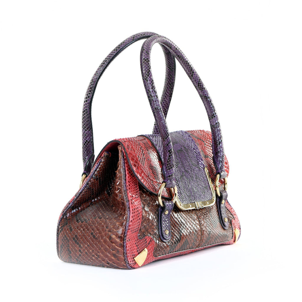 Vintage Snakeskin Bag with Purse