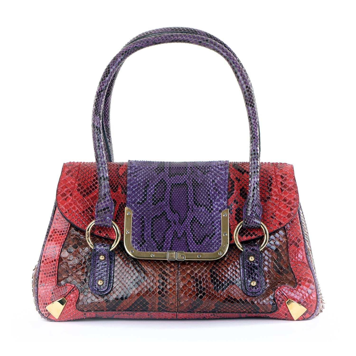Vintage Snakeskin Bag with Purse