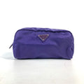 PRADA Pouch 1NA350 Nylon purple Triangle logo Women Used